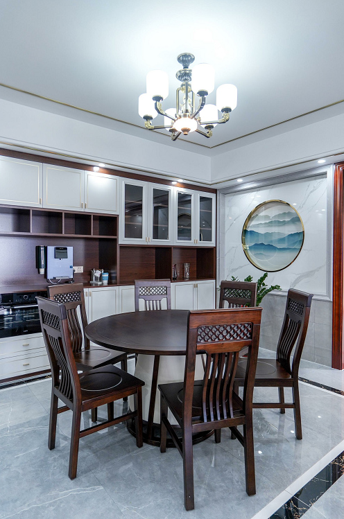 150㎡新中式與愛(ài)馬仕橙的碰撞，感受古典與現(xiàn)代交融的詩(shī)情畫(huà)意